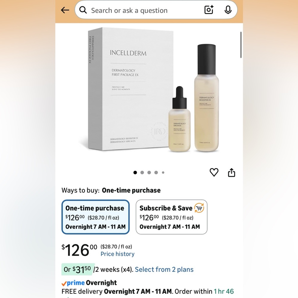 New Incellderm Hydratung Serum & Booster Set Dermatology First Package Ex